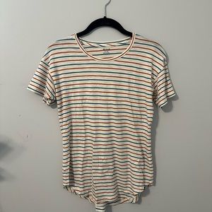Whisper cotton crewneck tee in stripe